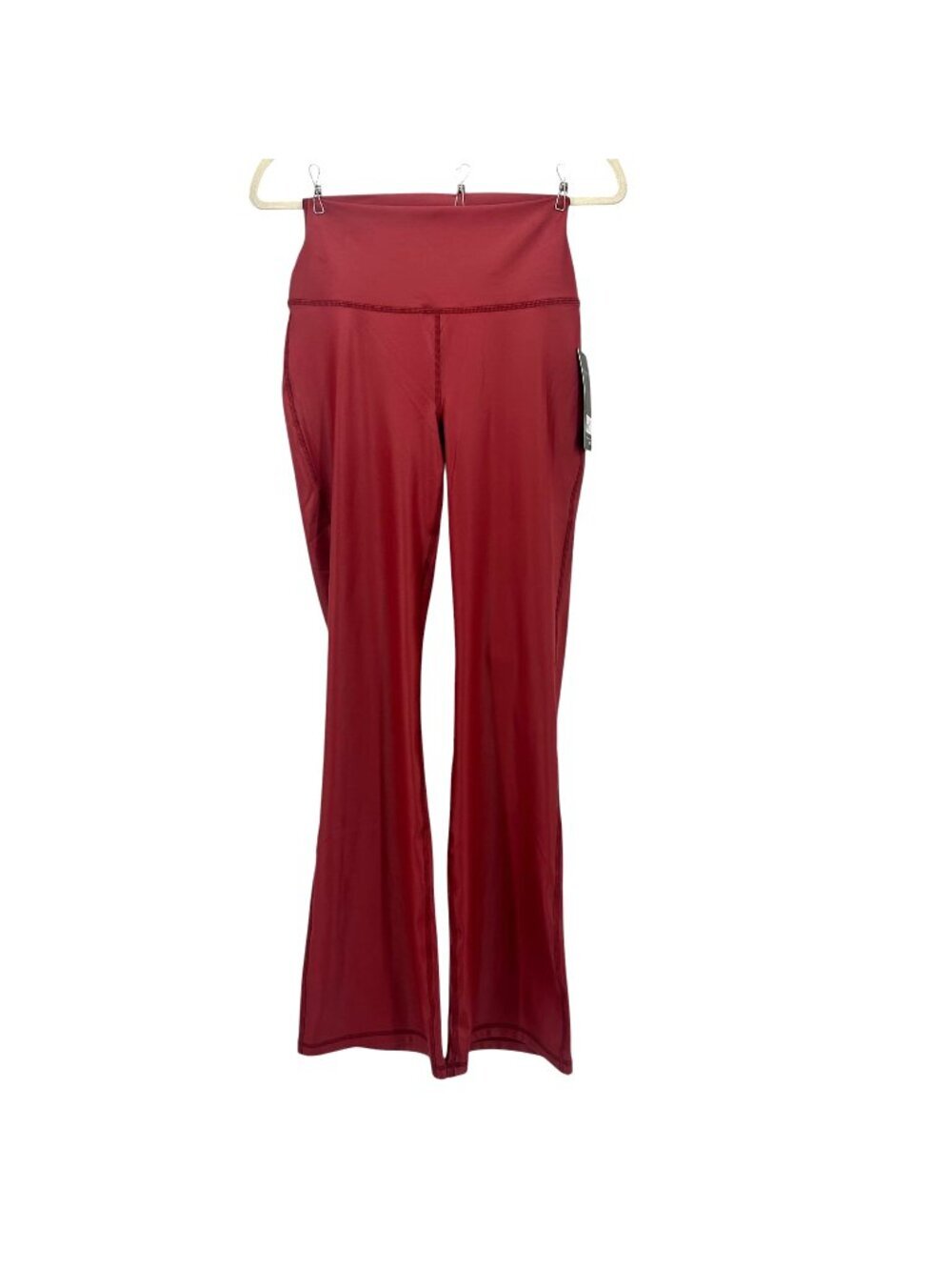 NEW 90 Degree By Reflex Womens Medium Pants Flared Rhubarb Red Yoga Stretch